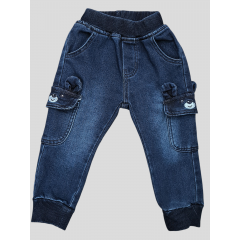 Джинсовые брюки Джоггеры c накладными боковыми карманами , для мальчиков.Размеры 1-5.Фирма S&D. Венгрия