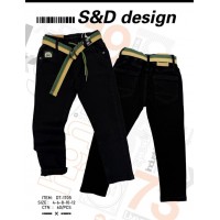 Чёрные,Джинсы Чиносы.пояс-резинка. для мальчиков размеры 4-12.Фирма S&D.Венгрия
