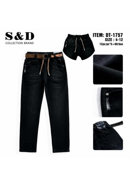 Чорні,Джинси Чиноси,пояс-резинка,для хлопчиків, розміри 4-12. Фірма S&D.Угорщина.