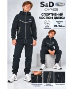 Спортивні трикотажні костюми-95% бавовна, двійки для хлопчиків. Розміри 134-164 см. Фірма S&D.Угорщина.   Фото 1