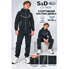 Спортивні трикотажні костюми-95% бавовна, двійки для хлопчиків. Розміри 134-164 см. Фірма S&D.Угорщина. Спортивні трикотажні костюми-95% бавовна, двійки для хлопчиків. Розміри 134-164 см. Фірма S&D.Угорщина.