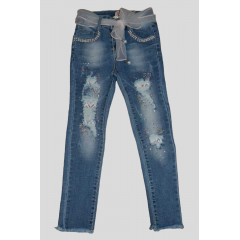 Джинсовые брюки для девочек подростков оптом, Размеры 140-170 см .Фирма S&D.Венгрия
