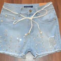 Джинсовые шортики для девочек, размеры 134-164 см, фирма GRACE, Венгрия