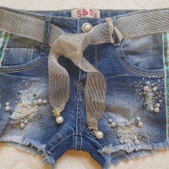 Джинсовые шортики для девочек, размеры 8-18, фирма S&D, Венгрия