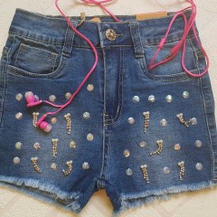 Джинсовые шортики для девочек, размеры 134-164 см, фирма GRACE, Венгрия