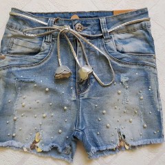 Джинсовые шортики для девочек, размеры 134-164 см, фирма GRACE, Венгрия