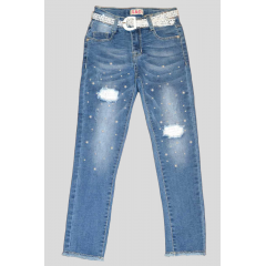 Джинсовые брюки для девочек подростков оптом, Размеры 140-170 см .Фирма S&D.Венгрия