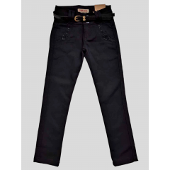 Чёрные,Котоновые стрейчевые брючки для девочек.Размеры 116-146 см .Фирма GRACE.Венгрия