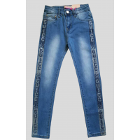Джинсовые брюки- СКИННИ  для девочек подростков оптом, Размеры 134-164 см .Фирма GRACE.Венгрия