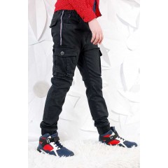 Котоновые брюки ДЖОГГЕРЫ,с накладными карманами, для мальчиков.Размеры 134-164 см.Фирма S&D,