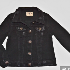 Чёрные.Джинсовые пиджачки для девочек. Размеры 6-16.Фирма S&D.Венгрия