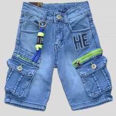 Джинсовые бриджи с накладными карманами  для мальчиков.Размеры 4-12 .Фирма S&D.  Венгрия