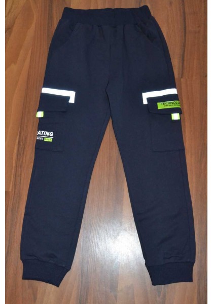 Трикотажные спортивные  штаны-95% хлопок,  с накладными карманами, на манжете для мальчиков.Размеры 8.DOLA ELVIN