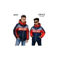 Куртка-Парка демисезонная для мальчиков .Размеры 116-146 см.Фирма GRACE.Венгрия