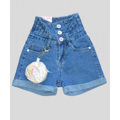 Джинсовые шортики  Американки,на высокой талии   для девочек, размеры 4-12, фирма S&D, Венгрия