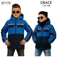 Куртка демисезонная для мальчиков .Размеры 116-146 см.Фирма GRACE.Венгрия