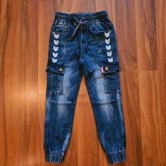 ДЖИНСОВЫЕ брюки ДЖОГГЕРЫ-с накладными карманами, для мальчиков ,.Размеры 116-146 см.Фирма KE YI QI .Венгрия