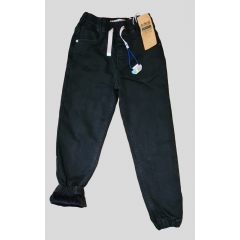 Чёрные,Утеплённые на флисе,ДЖИНСОВЫЕ брюки ДЖОГГЕРЫ  ,  для мальчиков .Размеры 140-164см.Фирма DOLA ELVIN.Польша