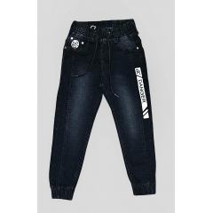 Чёрные,ДЖИНСОВЫЕ брюки ДЖОГГЕРЫ, для мальчиков .Размеры 110-152 см.Фирма YLH,Польша