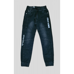 Чёрные,ДЖИНСОВЫЕ брюки ДЖОГГЕРЫ, для мальчиков .Размеры 134.152 см.Фирма YLH,Польша